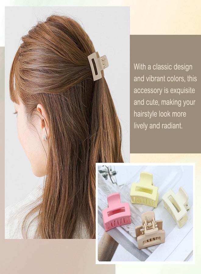Dizila 100 Pieces 2.5cm/0.1" Candy Color Small Non-slip Rectangle Plastic Hair Claws Clips Mini Hair Clamps Barrettes Hair Accessories for Women Girls Teens Kids - Image 5